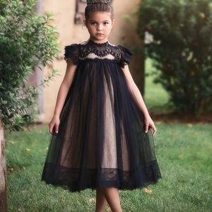 Trish Scully Girl’s Tulle and Lace Holiday Party Dress - Size 2T